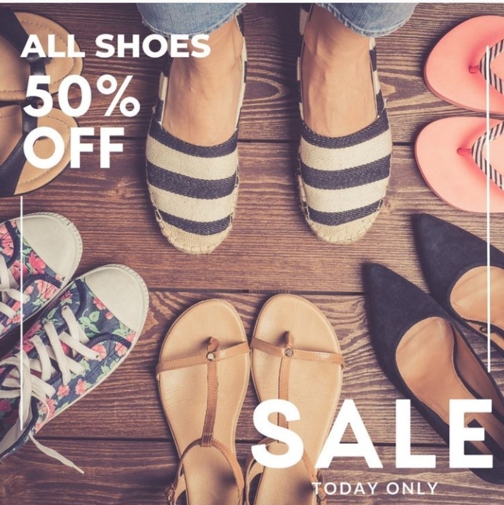 Send Me An Offer for 50% off any.pair of shoes in my closet New or Used